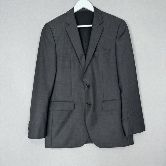 Hugo Boss Blazer Mens 36R Gray Wool Sharp3 Jam75 Suit Jacket Sport Coat Formal - Picture 1 of 16